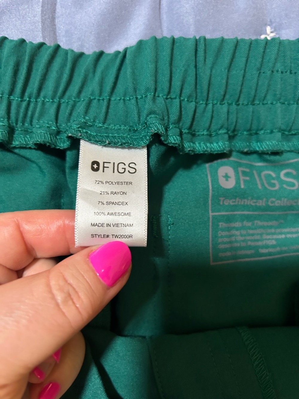 Figs Yola Hunter Green Drawstring Utility Scrub Pants Medium - Picture 4 of 10